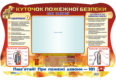 Куточок пожежної безпеки (стенд) Куточок пожежної безпеки (стенд)