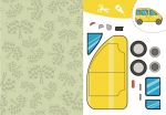 Вирізаємо та клеїмо. Аплікації. Об'ємні саморобки. Машинки. Зображення №1