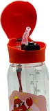 Пляшка для води CASNO 400мл KXN-1195 Червона (краб) з соломинкою. Изображение №1