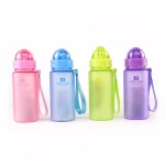 Пляшка для води CASNO 400 мл MX-5028 More Love Блакитна з соломинкою. Зображення №4