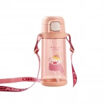 Пляшка для води CASNO 690 мл KXN-1219 Рожева (Свинка) з соломинкою. Зображення №9