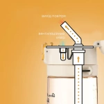 Пляшка для води CASNO 690 мл KXN-1219 Помаранчева (Гуси) з соломинкою. Зображення №8