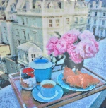 Алмазна мозаїка Сніданок із круасанами 50х50 см GA0014. Изображение №3