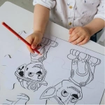 Пазли + розмальовка Trefl 15 елементів Маршал та його друзі/Щенячий Патруль (42001). Изображение №4