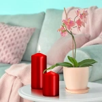 Набір свічок Bispol 4 шт. Червоний металік (sw50/4-230). Зображення №2