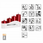 Набір свічок Bispol 4 шт. Червоний металік (sw50/4-230). Зображення №4
