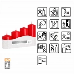 Набір свічок Bispol 4 шт. Червоний (sw50/4-030). Зображення №4 Набір свічок Bispol 4 шт. Червоний (sw50/4-030). Зображення №4