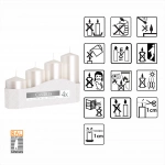 Набір свічок Bispol 4 шт. Білий перламутр (sw50/4-190). Зображення №3