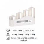 Набір свічок Bispol 4 шт. Білий перламутр (sw50/4-190). Зображення №4