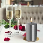 Набір свічок Bispol Aura 4 шт. Срібний металік (sw40/80-271). Зображення №2