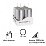 Набір свічок Bispol Aura 4 шт. Срібний металік (sw40/80-271). Зображення №3