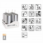Набір свічок Bispol Aura 4 шт. Срібний металік (sw40/80-271). Зображення №4