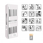 Набір свічок столових Bispol 10 шт. Срібний металік (s30-271). Зображення №5