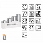 Набір свічок Bispol 4 шт. Срібний металік (sw50/4-271). Зображення №4