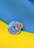 Пін (значок) Bookopt Планета з вогнем. Зображення №1