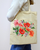 Екошопер Bookopt Петриківський розпис - Червоні квіти (BK4002). Зображення №2 Екошопер Bookopt Петриківський розпис - Червоні квіти (BK4002). Зображення №2