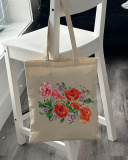 Екошопер Bookopt Петриківський розпис - Червоні квіти (BK4002). Зображення №6 Екошопер Bookopt Петриківський розпис - Червоні квіти (BK4002). Зображення №6