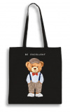 Екошопер Bookopt Teddy Bear - Be Excellent чорний (ВК4057). Изображение №1