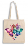 Екошопер Bookopt Кольорові метелики в любові бежевий (ВК4060). Зображення №1