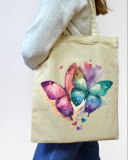 Екошопер Bookopt Кольорові метелики в любові бежевий (ВК4060). Зображення №2