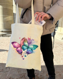 Екошопер Bookopt Кольорові метелики в любові бежевий (ВК4060). Зображення №9