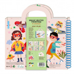 Набір для творчості 4 в 1, багаторазова водна розмальовка "Супергерої", 8 аркушів СН231898. Зображення №1