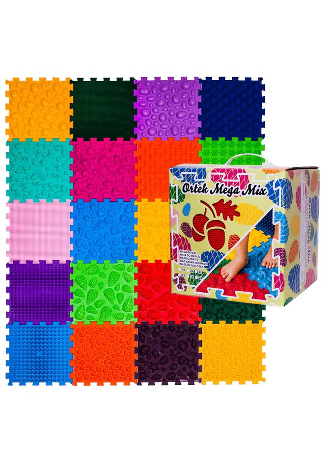 Масажний килимок Ортек Мега мікс пазли 20 елементів Масажний килимок Ортек Мега мікс пазли 20 елементів