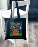 Екошопер BookOpt BK4084 YAYOI KUSAMA Квіти, чорний. Зображення №6