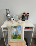 Екошопер BookOpt BK4087 MONET Жінка з парасолькою, бежевий. Зображення №4