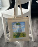 Екошопер BookOpt BK4087 MONET Жінка з парасолькою, бежевий. Зображення №6