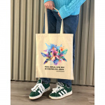 Екошопер BookOpt BK4089 Сергій Жадан  "Мова зникає, коли нею не говорять про любов" колір, бежевий. Зображення №3