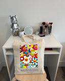 Екошопер BookOpt BK4092 Murakami - Квіти, бежевий. Зображення №4