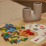 Дерев'яна трикутна мозаїка IGROTECO 64 деталі. Изображение №2