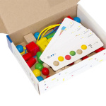 Дерев'яна шнурівка IGROTECO Геометрика 30 елементів. Зображення №1