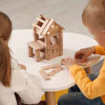 Дерев'яні конструктор IGROTECO Будиночок з верандою 102 деталі. Зображення №1