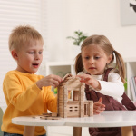 Дерев'яні конструктор IGROTECO Будиночок з верандою 102 деталі. Зображення №3