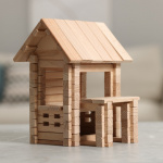 Дерев'яні конструктор IGROTECO Будиночок з верандою 102 деталі. Зображення №6