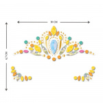 Набір наліпок на обличчя Avenir Корона діамантові стрази TS228227. Зображення №2