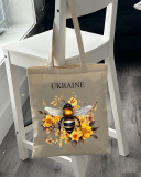 Екошопер BookOpt BK4099 Бджілка - символ Відродження, бежевий. Зображення №6