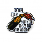 Пін (значок) Bookopt Be the light you wish to see in the world. Изображение №1