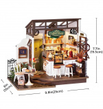 Конструктор 3D міні-будинок Robotime Rolife Coffee Shop DG162. Зображення №1
