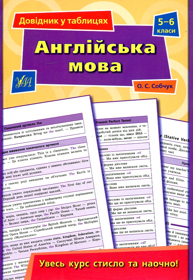 Англійська мова. 5-6 класи (Довідник в таблицях) Англійська мова. 5-6 класи (Довідник в таблицях)