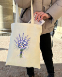 Екошопер BookOpt BK4105 Лавандовий букет бежевий. Зображення №9