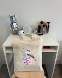 Екошопер BookOpt BK4106 Пташка на квітах бежевий. Зображення №4 Екошопер BookOpt BK4106 Пташка на квітах бежевий. Зображення №4