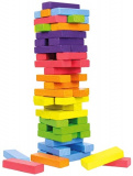 Настільна Вежа-балансир (Дженга) кольорова з кубиком. Изображение №2