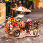 Дерев'яний 3D пазл Robotime Rolife Blossom Cart TGS03. Зображення №4