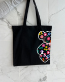 Екошопер Bookopt Ведмедик - Квіткові мрії чорний (ВК4058). Зображення №5