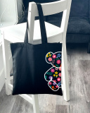 Екошопер Bookopt Ведмедик - Квіткові мрії чорний (ВК4058). Зображення №6