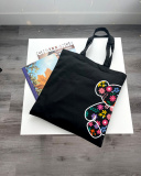 Екошопер Bookopt Ведмедик - Квіткові мрії чорний (ВК4058). Зображення №8