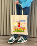 Екошопер BookOpt BK4071 Подорож Нідерландами. Країна вітряків і тюльпанів, бежевий. Изображение №3